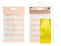 6 sachets rayures rose