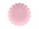 4 Assiettes en plastique Volant - 22 cm - rose