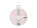 4 Assiettes en plastique Volant - 22 cm - rose