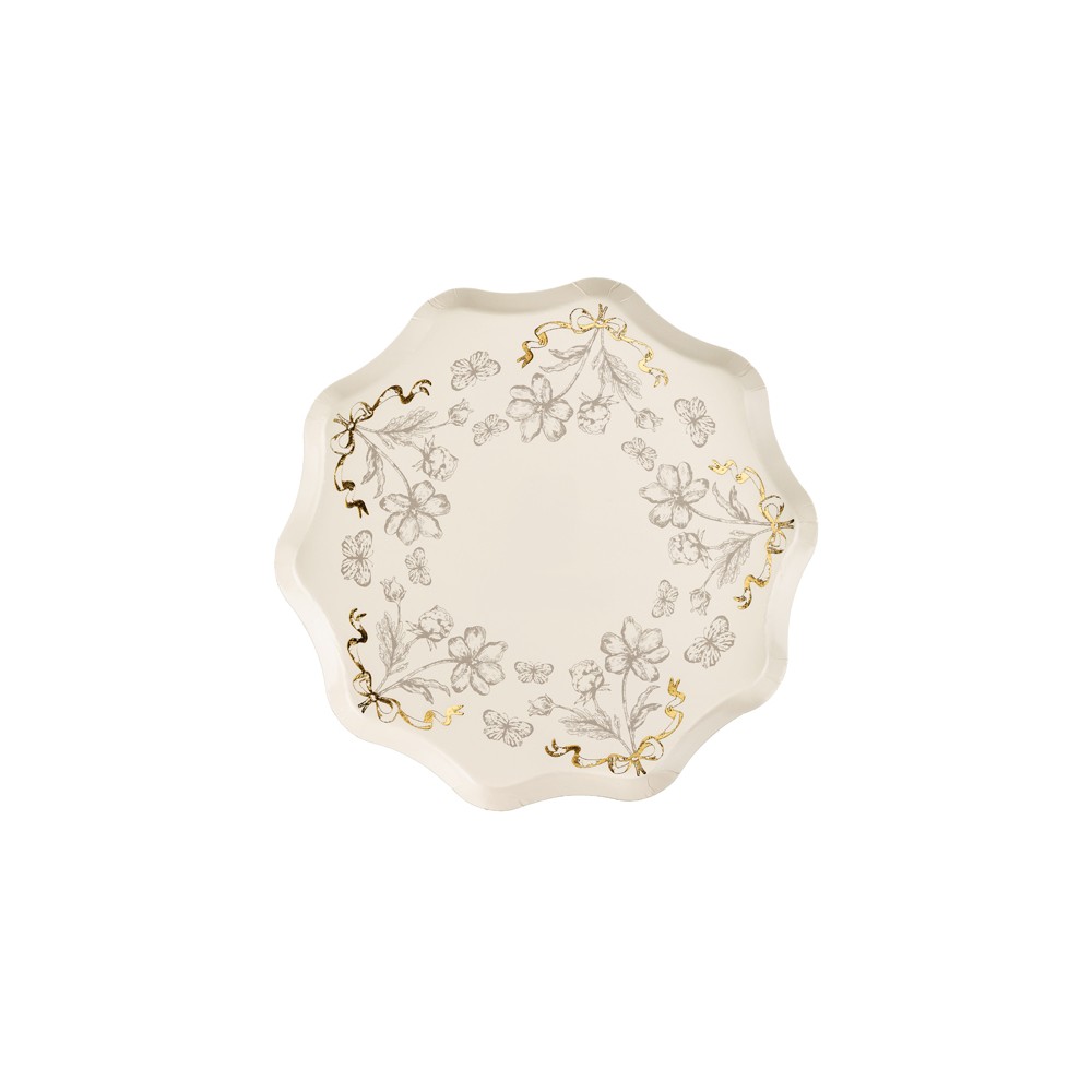 6 Assiettes Fleurs - 20 cm