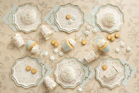 6 Assiettes Fleurs - 20 cm