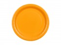 6 Assiettes en papier - orange clair - 23 cm