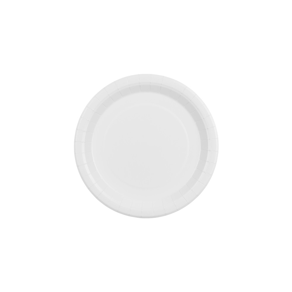 6 Assiettes en papier - blanc - 23 cm
