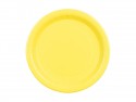 6 Assiettes en papier - jaune - 23 cm