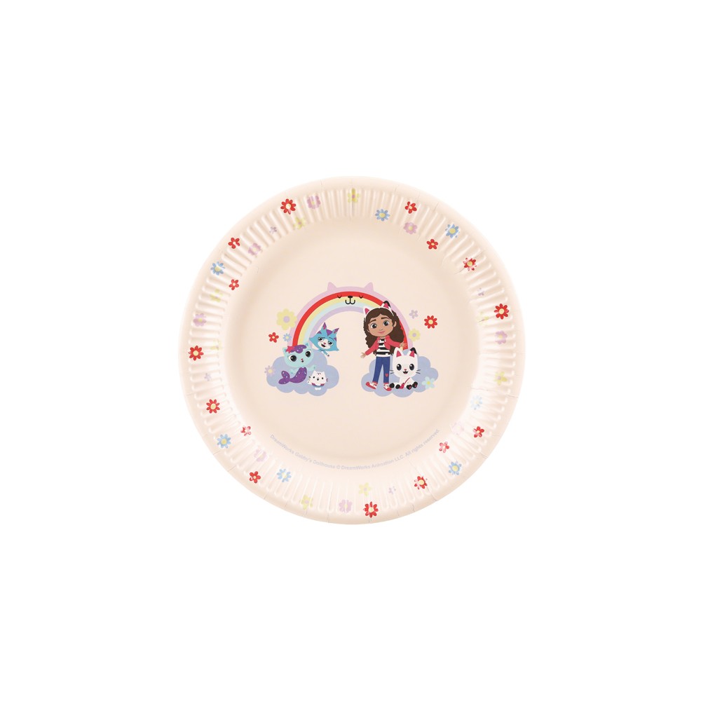 6 Assiettes en papier "Gabby et la maison magique" - 23 cm