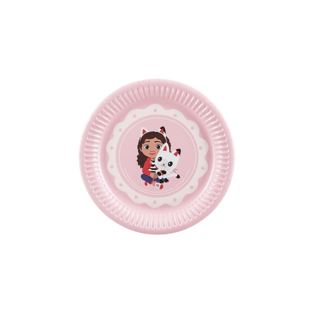 6 Assiettes en papier "Gabby et la maison magique" - 18 cm