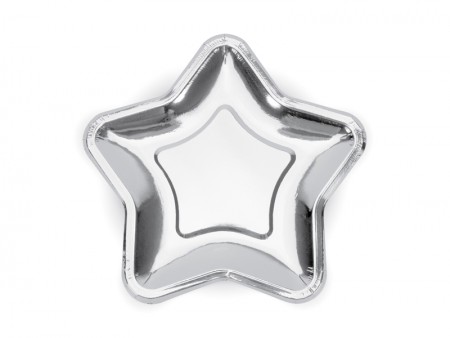 6 Assiettes Etoiles - argent