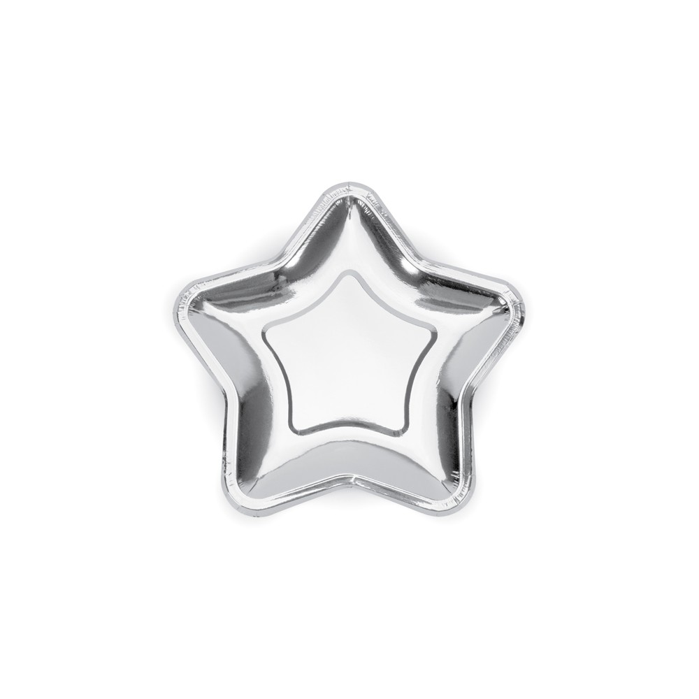 6 Assiettes Etoiles - argent