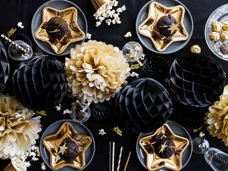 6 Assiettes Etoiles - or