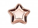 6 Assiettes étoiles - or rose - 18cm