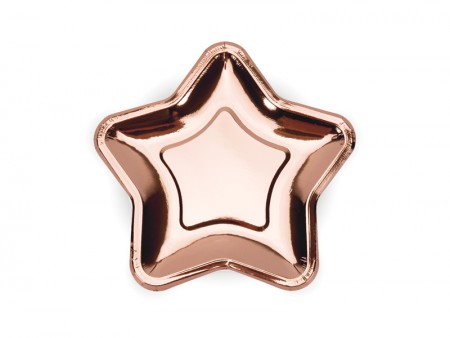 6 Assiettes étoiles - or...
