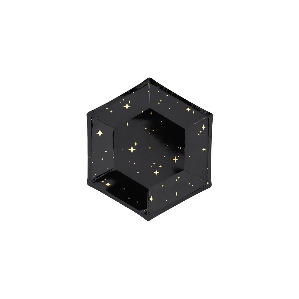 6 Assiettes Let's Celebrate - noir