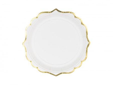 6 Assiettes en papier - blancs