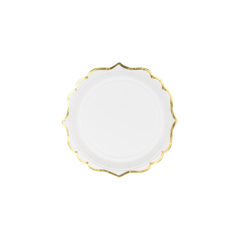6 Assiettes en papier - blancs