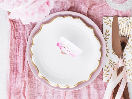 6 Assiettes en papier - blancs