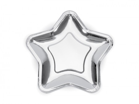 6 Assiettes étoiles - argent