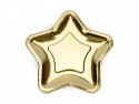 6 Assiettes étoiles - or - 23 cm