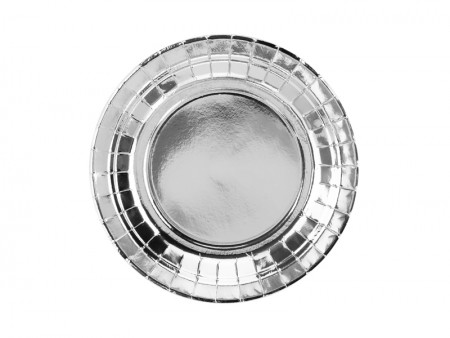 6 Assiettes - argent - 18cm