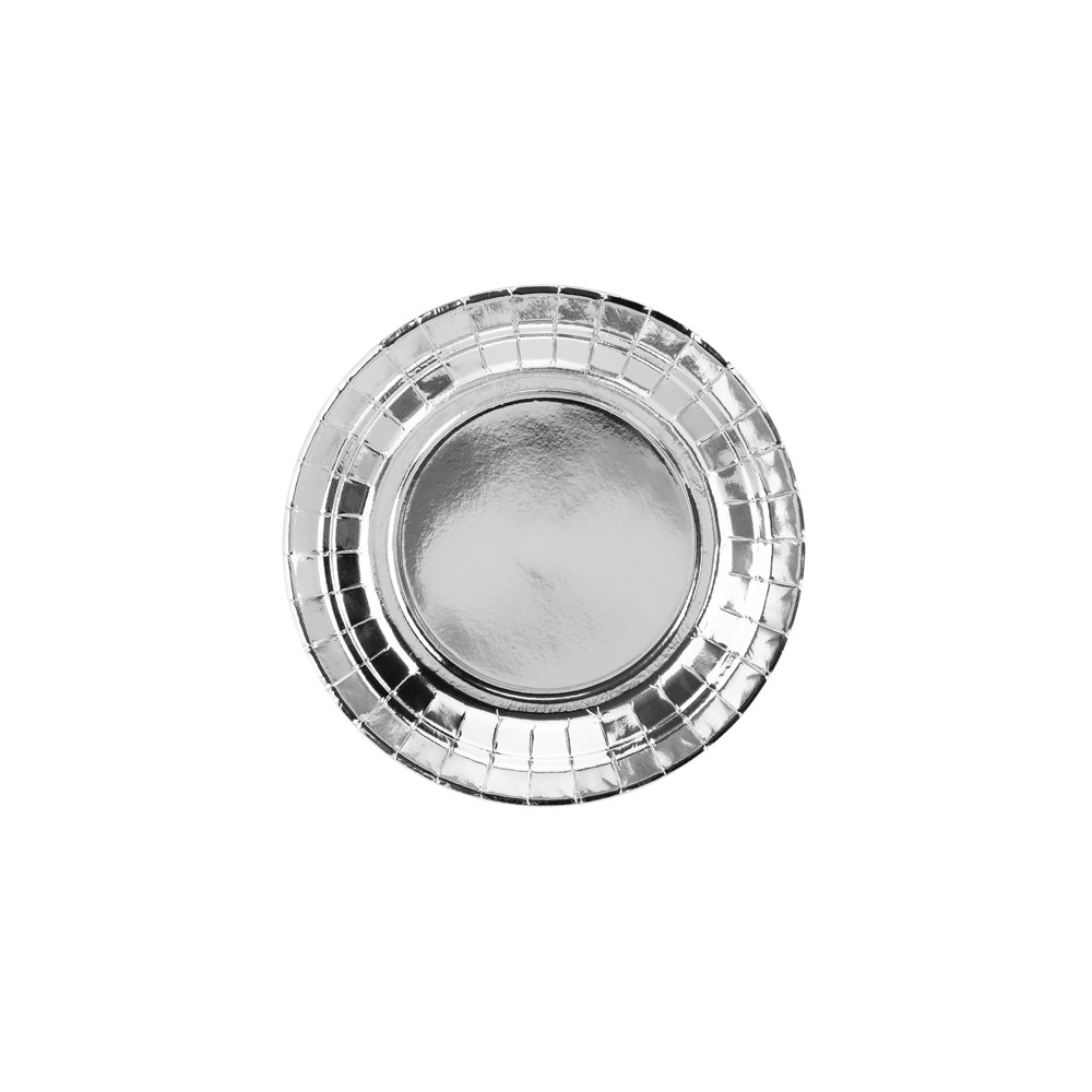 6 Assiettes - argent - 18cm