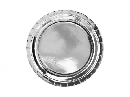6 Assiettes rondes - argent...