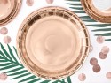 6 Assiettes rondes - or rose - 23 cm
