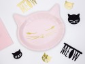 6 assiettes "chat" - 22 cm