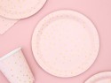 6 Assiettes - Pois - rose clair - 18cm