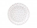 6 Assiettes - Pois - blanc - 18cm