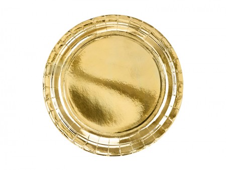 6 Assiettes - or - 23 cm