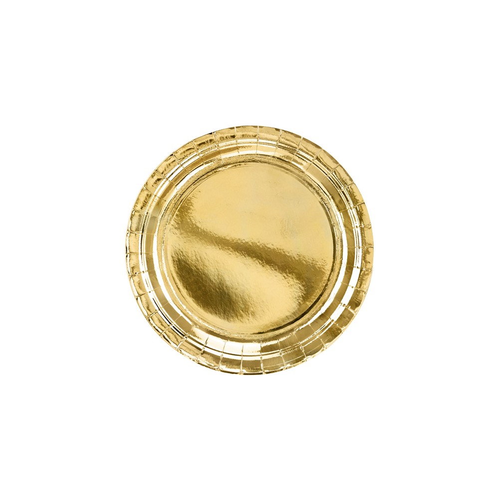 6 Assiettes - or - 23 cm