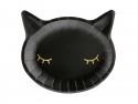 6 assiettes "chat noir" - 22 cm