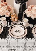 6 Assiettes en papier ''Hello 40'' - 18 cm