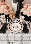 6 Assiettes en papier ''Hello 50'' - 18 cm