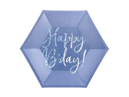6 Assiettes Happy B'day ! -...