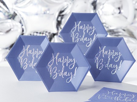 6 Assiettes Happy B'day ! -...