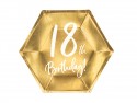 6 Assiettes 18 ans anniversaire - or - 20cm