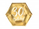 6 Assiettes 30e anniversaire - or - 20cm