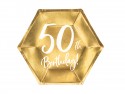 6 Assiettes 50e anniversaire - or - 20cm