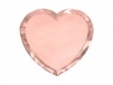 6 Assiettes coeur - or rose