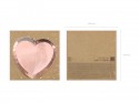 6 Assiettes coeur - or rose