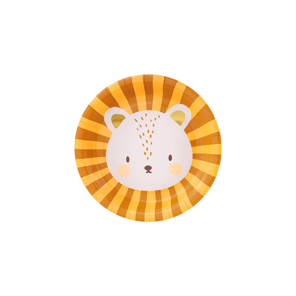 6 Assiettes Lion - 18 cm
