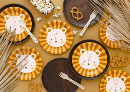 6 Assiettes Lion - 18 cm