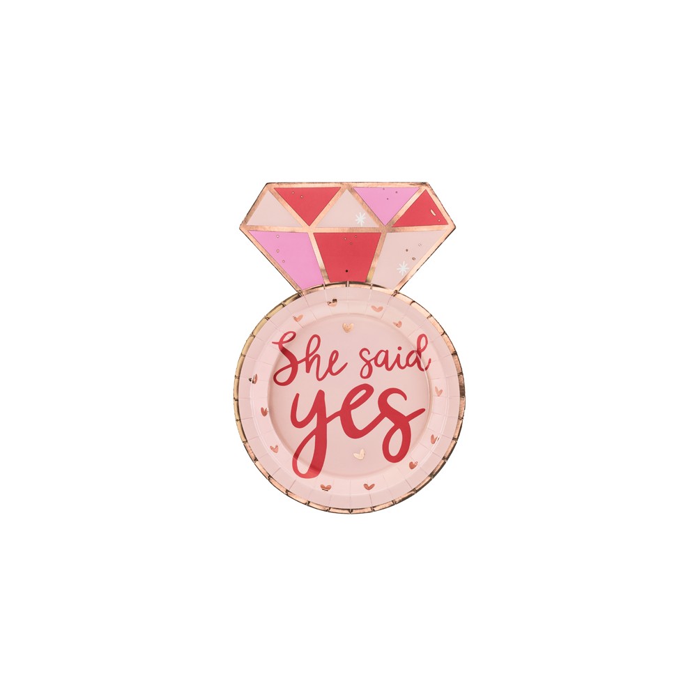 6 Assiettes Bague - or