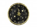 6 Assiettes en carton Horloge