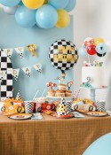 6 assiettes "voiture de course"