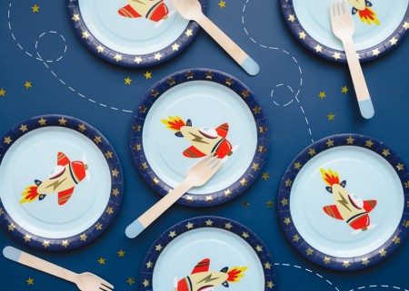 6 Assiettes Avion