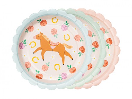 6 Assiettes - cheval