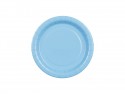 6 Assiettes en papier - bleu clair - 18 cm