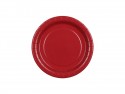6 Assiettes en papier - rouge foncé - 18 cm
