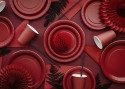 6 Assiettes en papier - rouge foncé - 18 cm